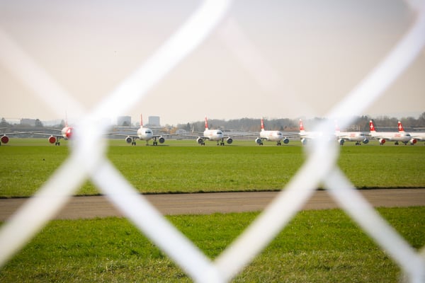 Grounded airplanes during COVID-19